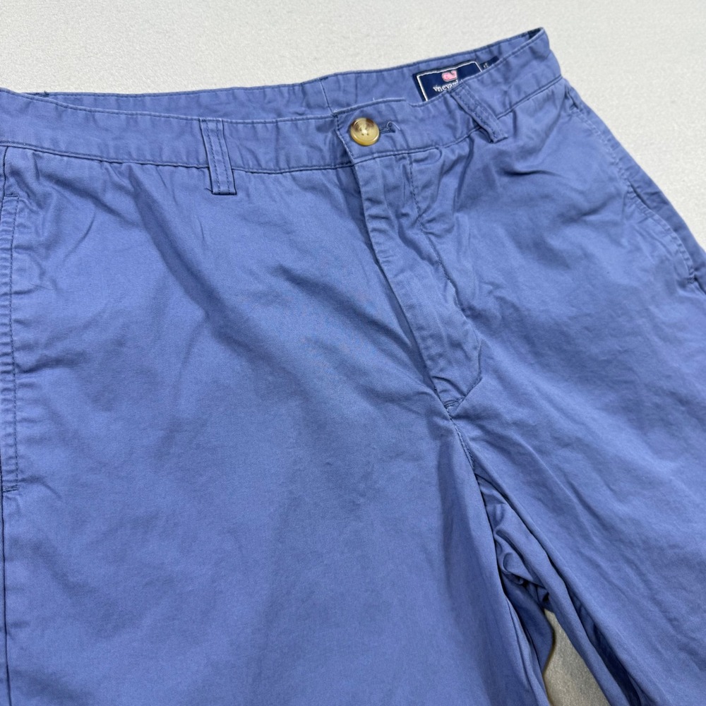 Vineyard Vines Mens Blue Breaker Chino Shorts Size 30 Cotton Flat‎ Front Preppy